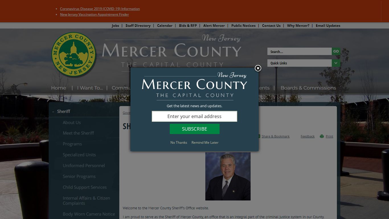 Sheriff | Mercer County, NJ